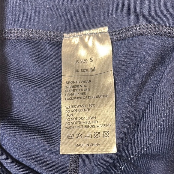 Blue Bike Shorts with Side Pockets - Picture 2 of 6